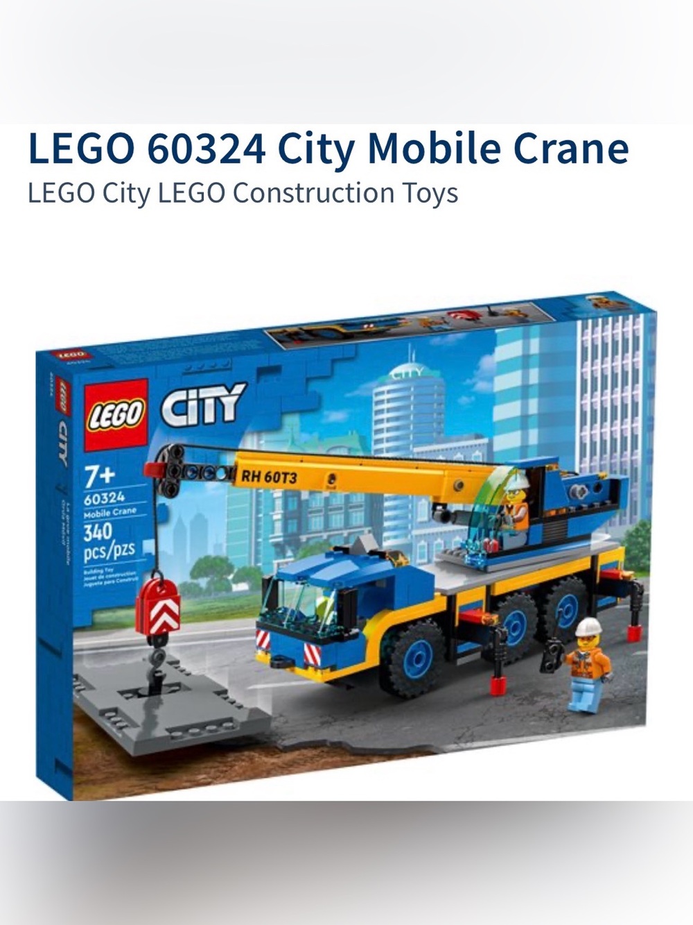 NIB LEGO City Mobile Construction Crane (60324) Retired Nov 2023